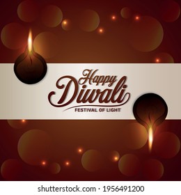 Creative vector illustration of happy diwali background