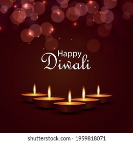 Creative vector illustration of happy diwali, diwali festival of light invitation greeting card