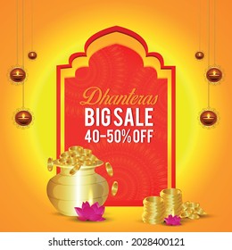 Creative vector illustration of happy diwali background
