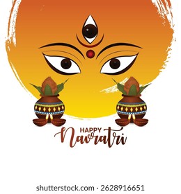 Ilustración vectorial creativa para feliz navratri