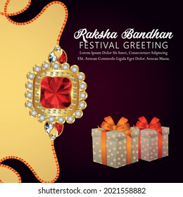 Creative vector illustration of happy raksha bandhan celebration greeting card