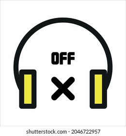 Ilustración vectorial creativa con auriculares. Icono plano moderno para tu aplicación, sitio web, diseño. 