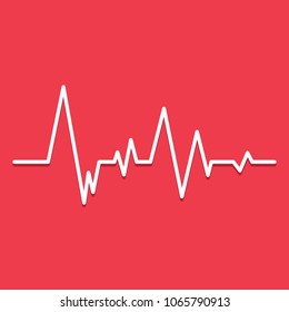 Creative vector illustration of heart line cardiogram isolated on background. Art design health medical heartbeat pulse. Abstract concept graphic element