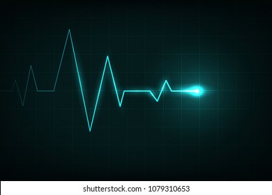 Creative vector illustration of heart line cardiogram isolated on background. Art design health medical heartbeat pulse. Abstract concept graphic element