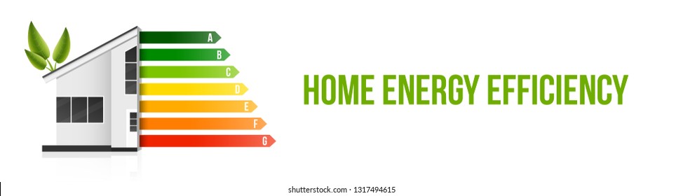 Creative Vector Illustration Of Home Energy Efficiency Rating Isolated On Background. Art Design Smart Eco House Improvement Template. Abstract Concept Graphic Certification System Element