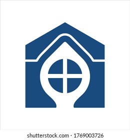 Creative vector illustration of a house or building. good for housing companies, construction, real estate, renovations etc.