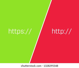 Creative vector illustration of http, https protocol connection ssl encryption web site isolated on transparent background. Art design safe, secure browsing template. Abstract concept graphic element