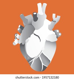 Creative vector illustration of a human heart