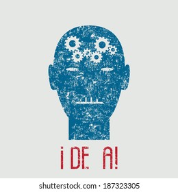 Creative vector illustration of human idea
