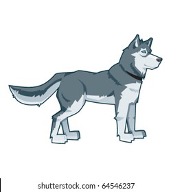 Creative vector illustration Husky