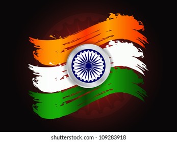 Creative vector illustration of indian flag background.