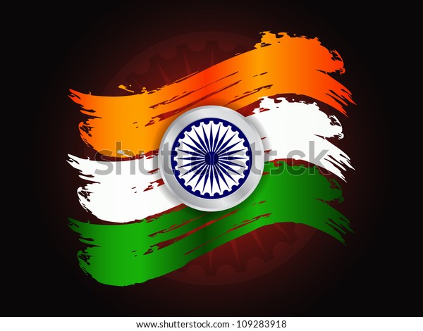 Creative Vector Illustration Indian Flag Background Stock Vector ...