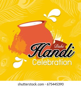 Creative vector illustration, Indian krishna janmashtami, dahi handi celebration, Seasoning festival Concept design idea