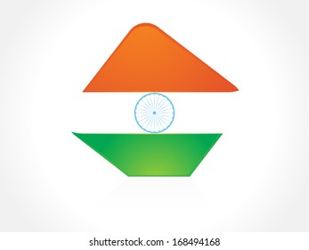 creative vector illustration of Indian tri-colour flag for Republic Day concept