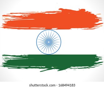 creative vector illustration of Indian tri-colour flag for Republic Day concept