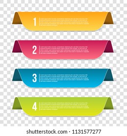 Creative vector illustration of infographics template step isolated on transparent background. Art design. Abstract concept business, education, web, flyers, banners, brochures graphic element