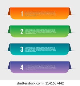 Creative vector illustration of infographics template step isolated on transparent background. Art design. Abstract concept business, education, web, flyers, banners, brochures graphic element