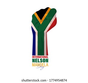 Creative Vector Illustration of International Nelson Mandela Day, which is celebrated on his birth anniversary 18th July.