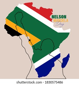 Creative Vector Illustration of International Nelson Mandela Day, which is celebrated on his birth anniversary 18th July.