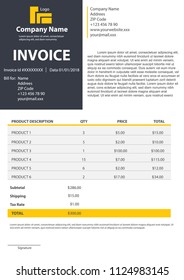 Creative vector illustration of invoice form template for your billing isolated on transparent background. Customizable business company art design. Abstract concept graphic order description element