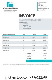 Creative vector illustration of invoice form template for your billing isolated on transparent background. Customizable business company art design. Abstract concept graphic order description element.