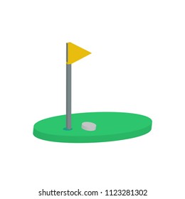creative vector illustration isometric colorful sports icon golf design