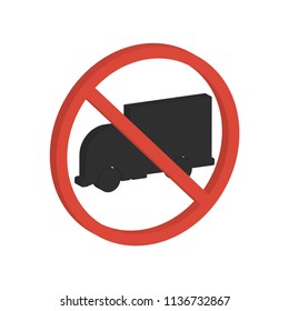 creative vector illustration isometric colorful transport Traffic Signs No truck sign icon design