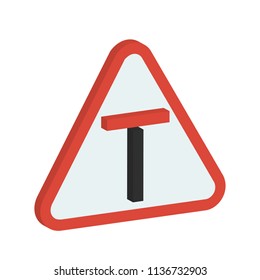 creative vector illustration isometric colorful transport Traffic Signs Dead End icon design
