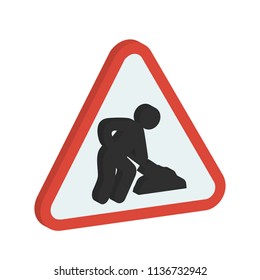 creative vector illustration isometric colorful transport Traffic Signs Construction icon design