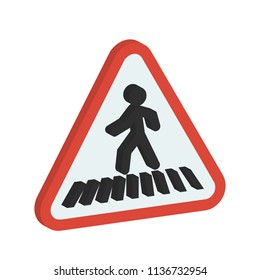 creative vector illustration isometric colorful transport Traffic Signs Cross Road icon design