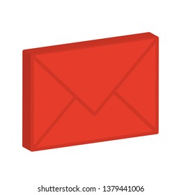 creative vector illustration isometric colorful object latest technology communication mail  icon design