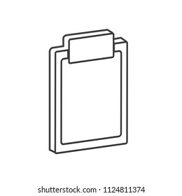 creative vector illustration isomorphic black and white technology notepad icon design