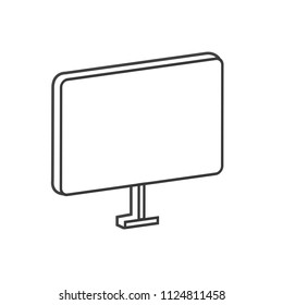 creative vector illustration isomorphic black and white technology lcd tv icon design
