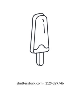 creative vector illustration isomorphic black and white summer ice cream icon design