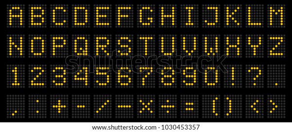 Creative vector illustration of led digital\
alphabet, font, electronic number digital display, letters, sign,\
symbols isolated on transparent background. Art design. Abstract\
concept graphic\
element