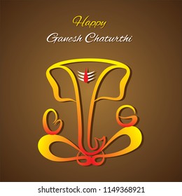 creative vector illustration of lord ganesha design, ganesh chaturthi festival