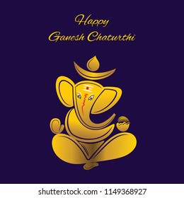 creative vector illustration of lord ganesha design, ganesh chaturthi festival