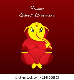 creative vector illustration of lord ganesha design, ganesh chaturthi festival