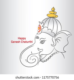 Creative vector illustration of Lord Ganesha Happy Vinayaka Chavithi