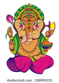 Creative vector illustration of Lord Ganesha