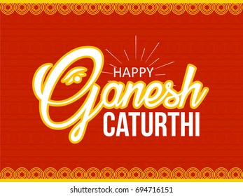 Creative vector illustration of Lord Ganesha in paint style with message Shri Ganeshaye Namah ( Prayer to Lord Ganesha)