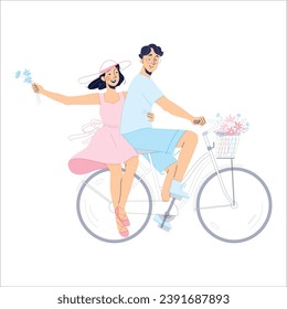 Creative Vector Illustration Love and Dating Lineart Style