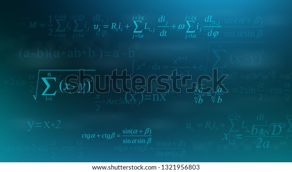 数式 数学 算術 物理の式の背景にクリエイティブなベクターイラスト アートデザインスクリーン 黒板テンプレート 抽象的コンセプトグラフィックエレメント のベクター画像素材 ロイヤリティフリー