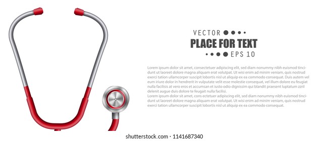 Creative vector illustration of medical health care stethoscope isolated on transparent background. Art design medicine equipment. Abstract concept graphic element