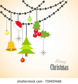 Creative vector illustration of Merry Christmas! Happy Christmas Card, banner or poster
