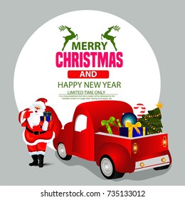 Creative vector illustration of Merry Christmas! Happy Christmas Card, banner or poster