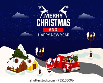 Creative vector illustration of Merry Christmas! Happy Christmas Card, banner or poster