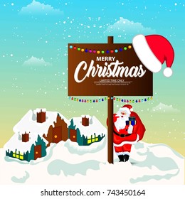 Creative vector illustration of Merry Christmas! Happy Christmas Card, banner or poster