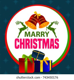 Creative vector illustration of Merry Christmas! Happy Christmas Card, banner or poster