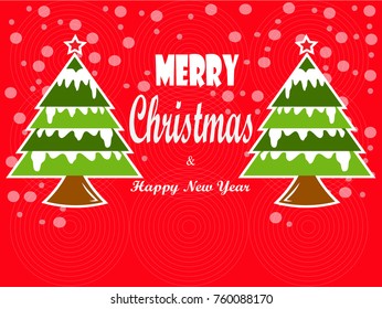 Creative vector illustration of Merry Christmas!Happy Christmas Card banner or poster